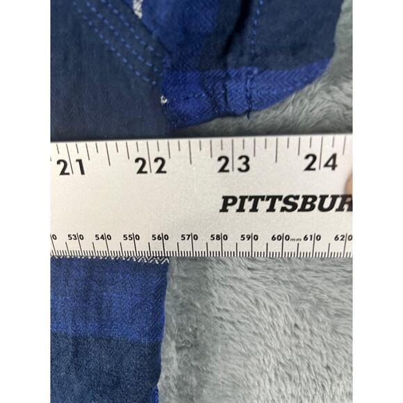 Roebuck & Co. Men's Blue Plaid Short Sleeve Button Shirt Size XL - Picture 8 of 9